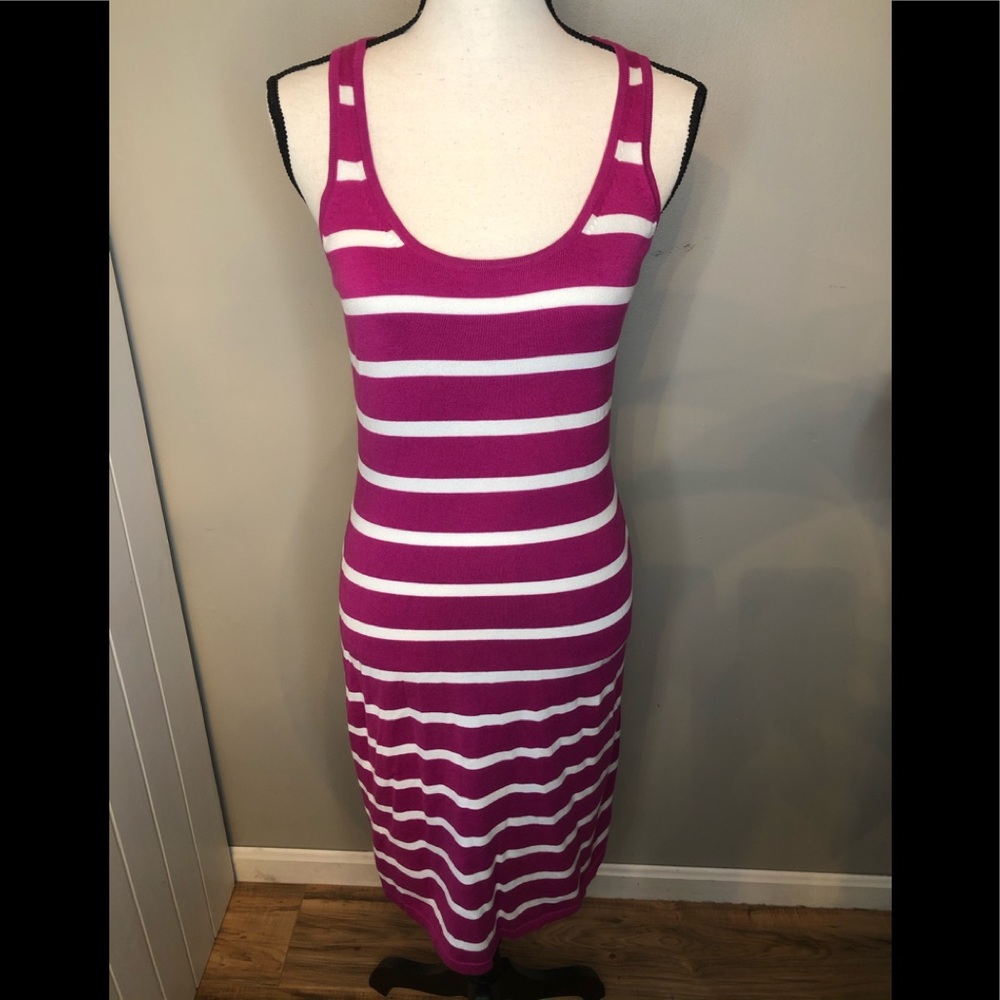 Tommy Bahama Purple/white Striped Razorback dress
